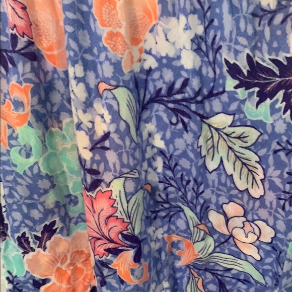 Ellen Tracy Floral Pajama Pants - Blue and Pink - Picture 3 of 4
